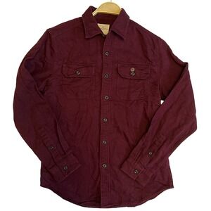 NWT Men's American Eagle 100% Cotton Button Up Maroon S